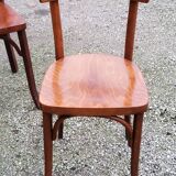 Set of 6 old bistro chairs 2 Thonet and 4 Baumann