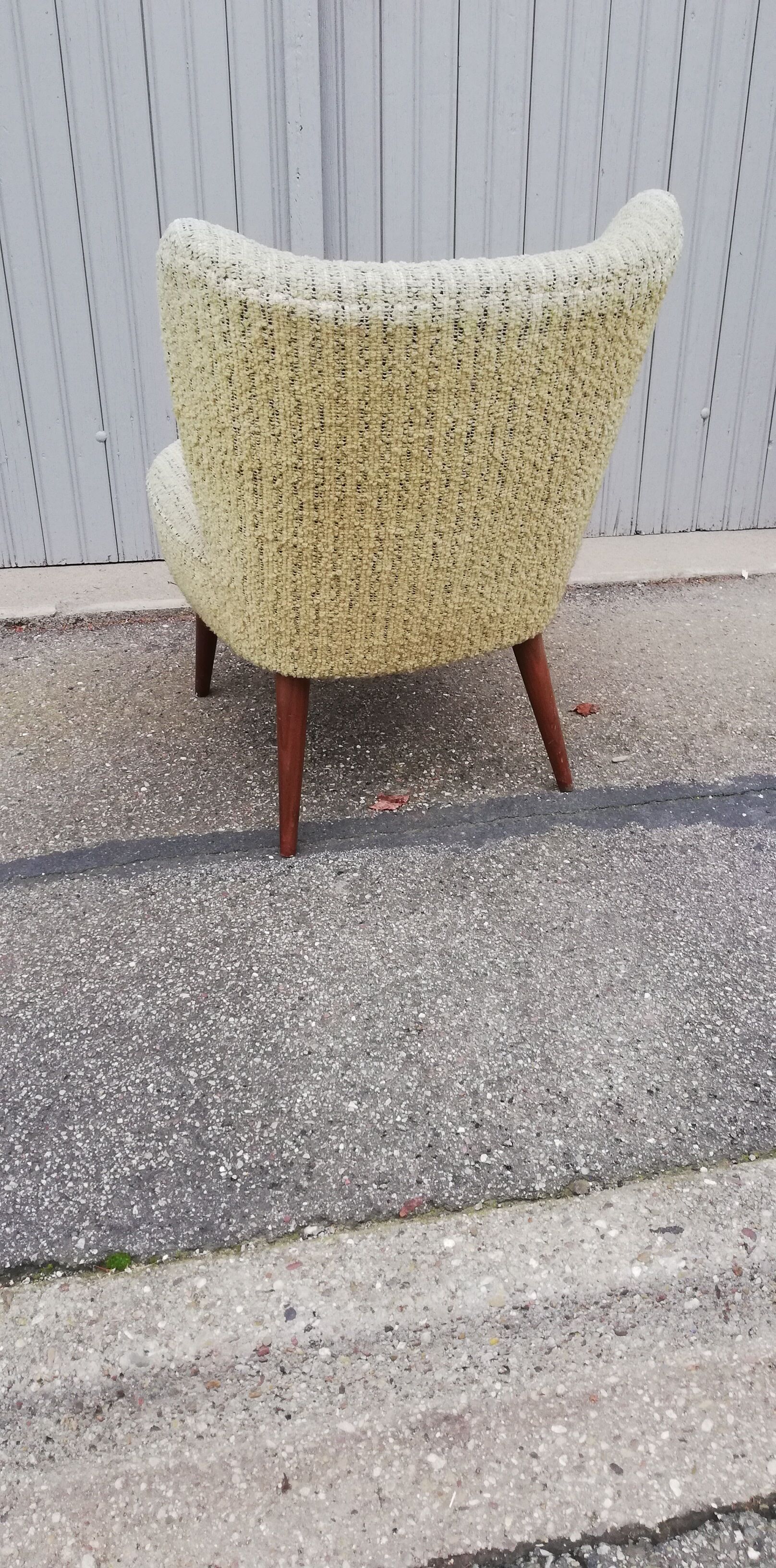 Vintage armchair beige fabric