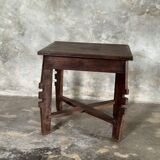Coffee table, small vintage Indonesian modernist table in teak.