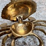 Vintage brass ashtray crab