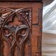 Old Gothic chest 17th century solid oak