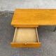 Scandinavian desk in wood and silver steel 1960 with 4 drawers