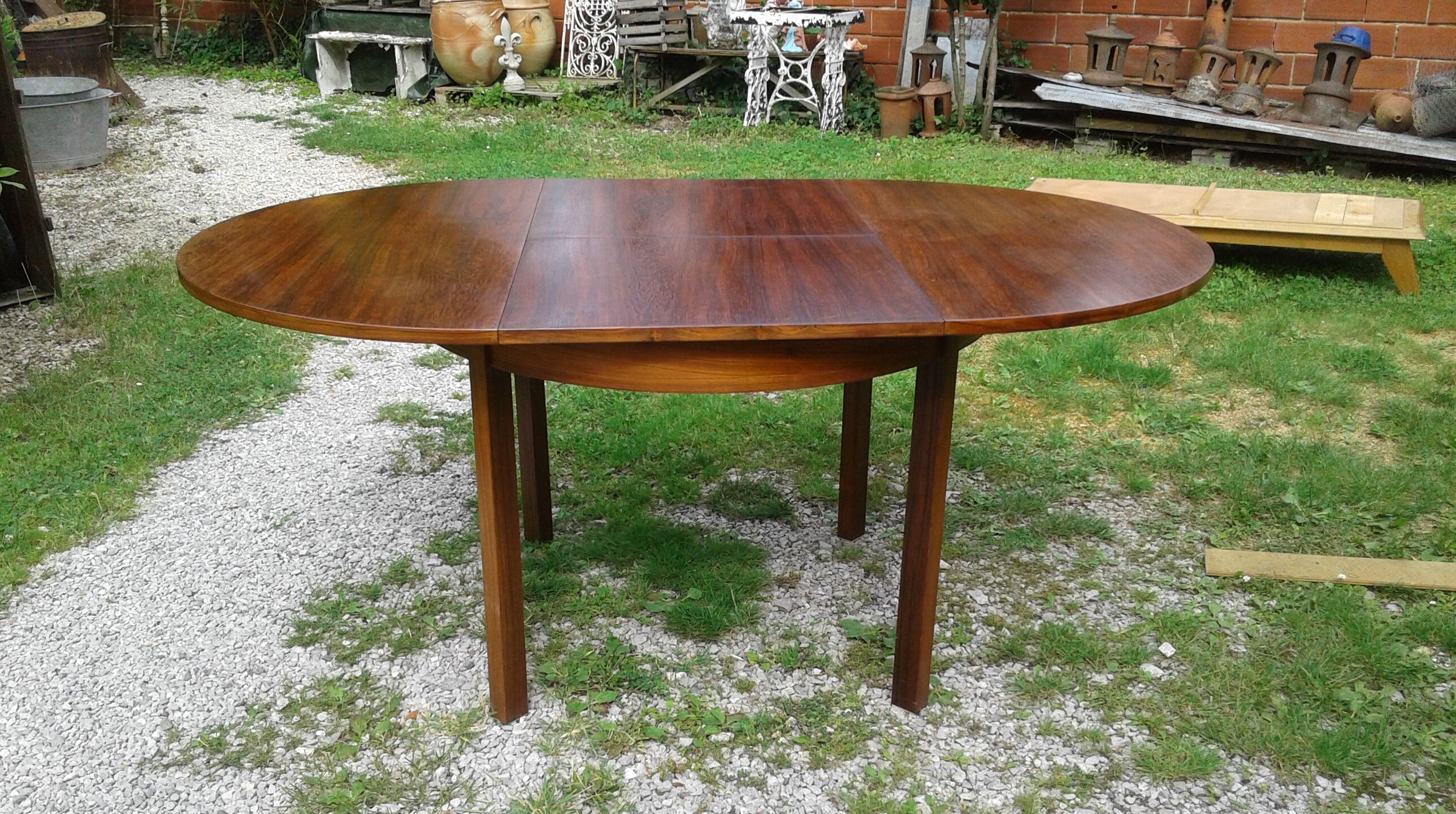 Extendable table rosewood Luigi Bartolini
