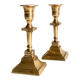 Pair of Vintage INDIA Solid Brass CANDLE HOLDERS