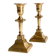 Pair of Vintage INDIA Solid Brass CANDLE HOLDERS
