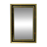 Sandro Petti Midcentury Italian Brass and Celluloid Mirror by "Metal Art",