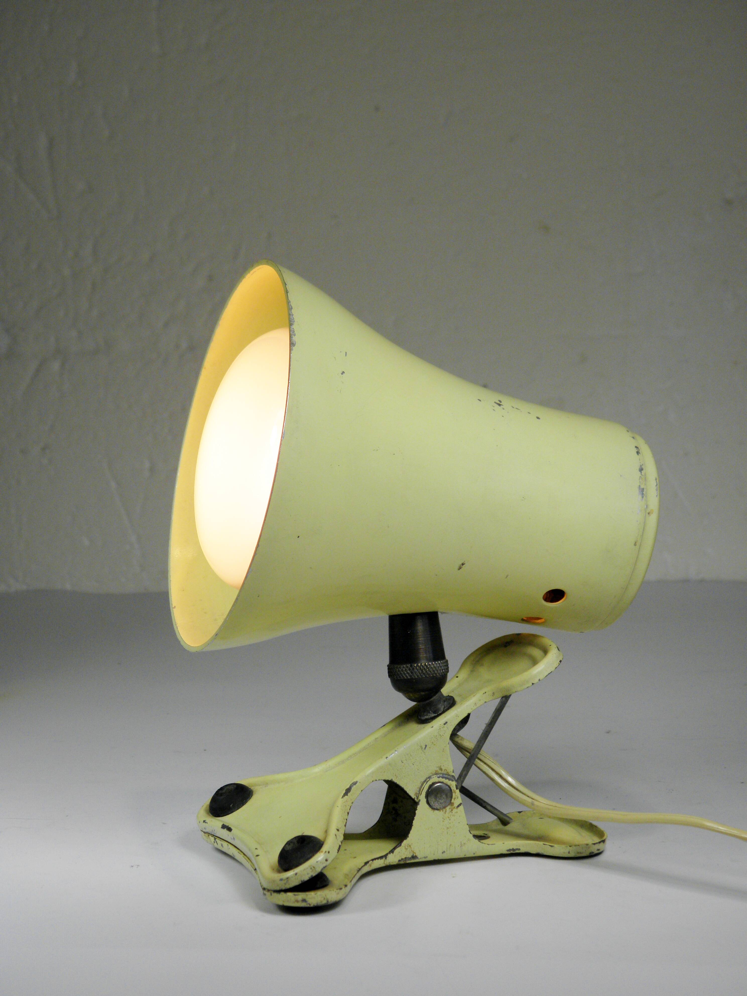 Clamp spotlight 11 cm 1960s