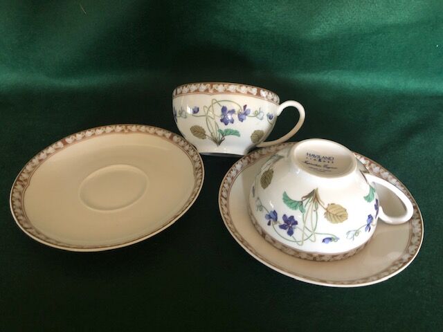 2-cup set, Limoges Porcelain, Havilland