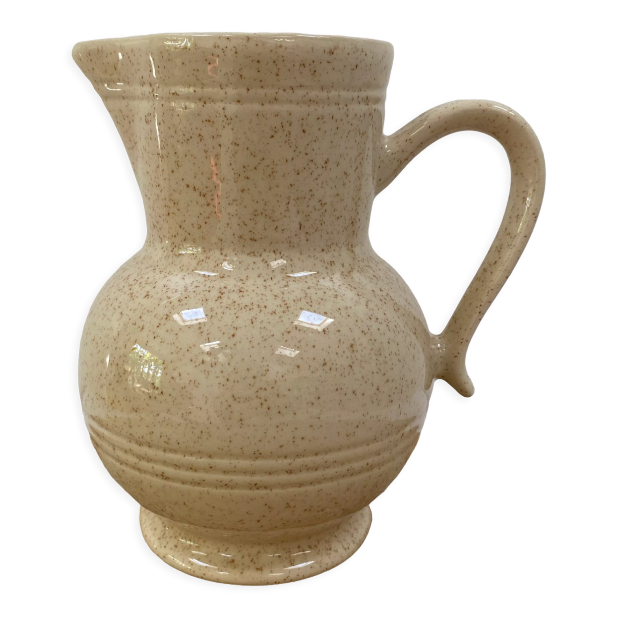 Speckled ceramic vase pitcher