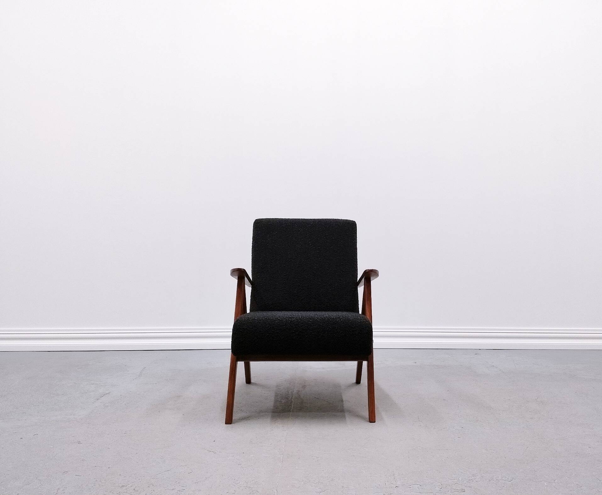 Mid-Century Easy Chair, Model B 310 Var, in Black Shield