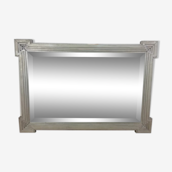 Rectangular mirror beveled glass gray 55 x 80 cm