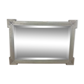 Miroir rectangulaire verre biseauté gris 55 x 80 cm