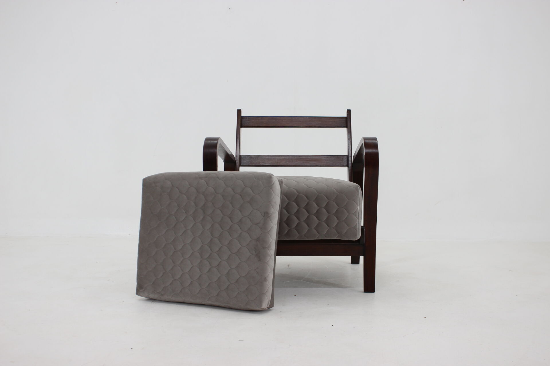 1940s Art Deco Armchair, Czechoslovakia