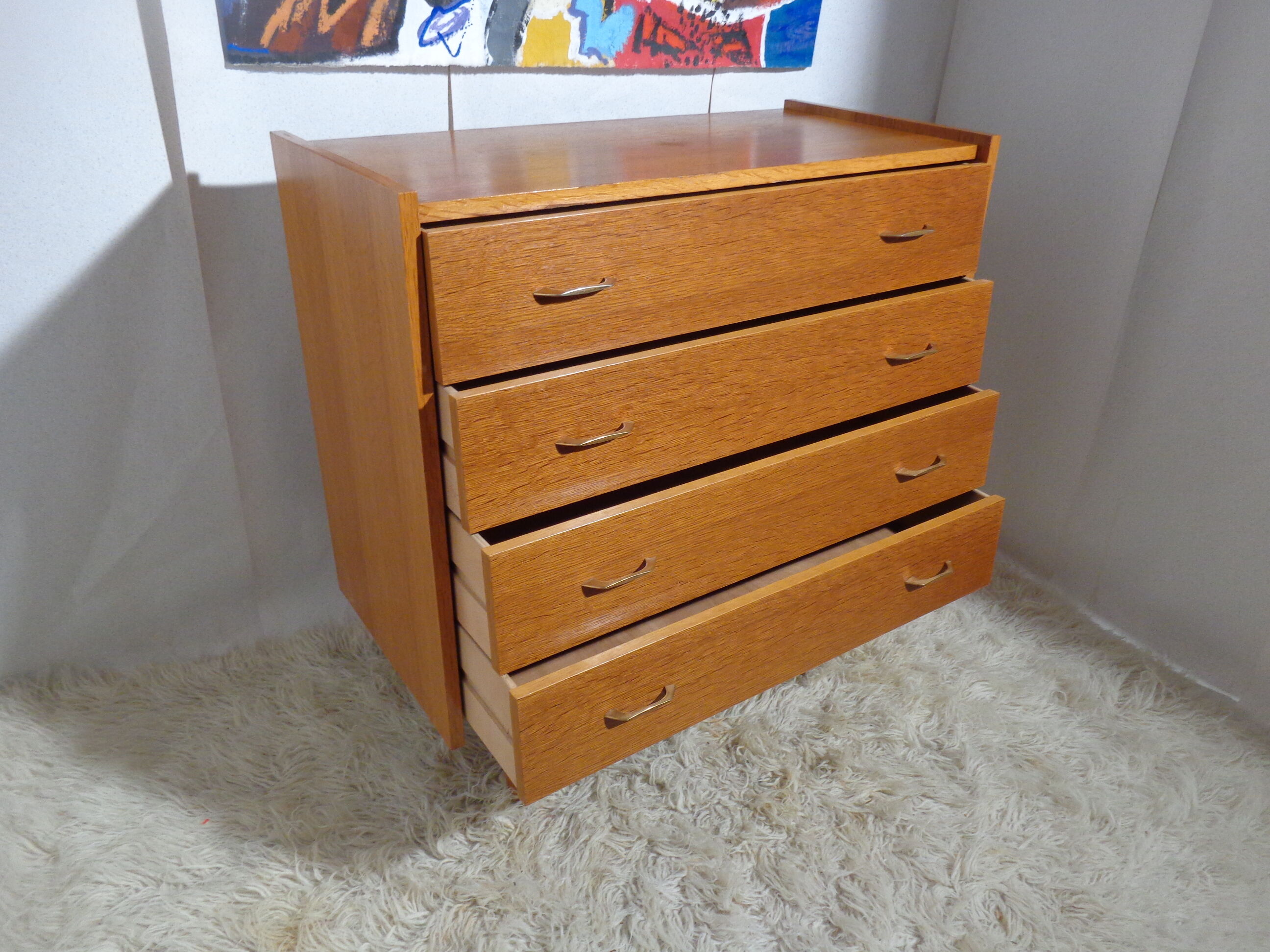 Vintage dresser 1960s light oak