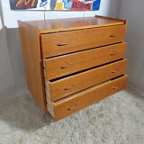 Vintage dresser 1960s light oak