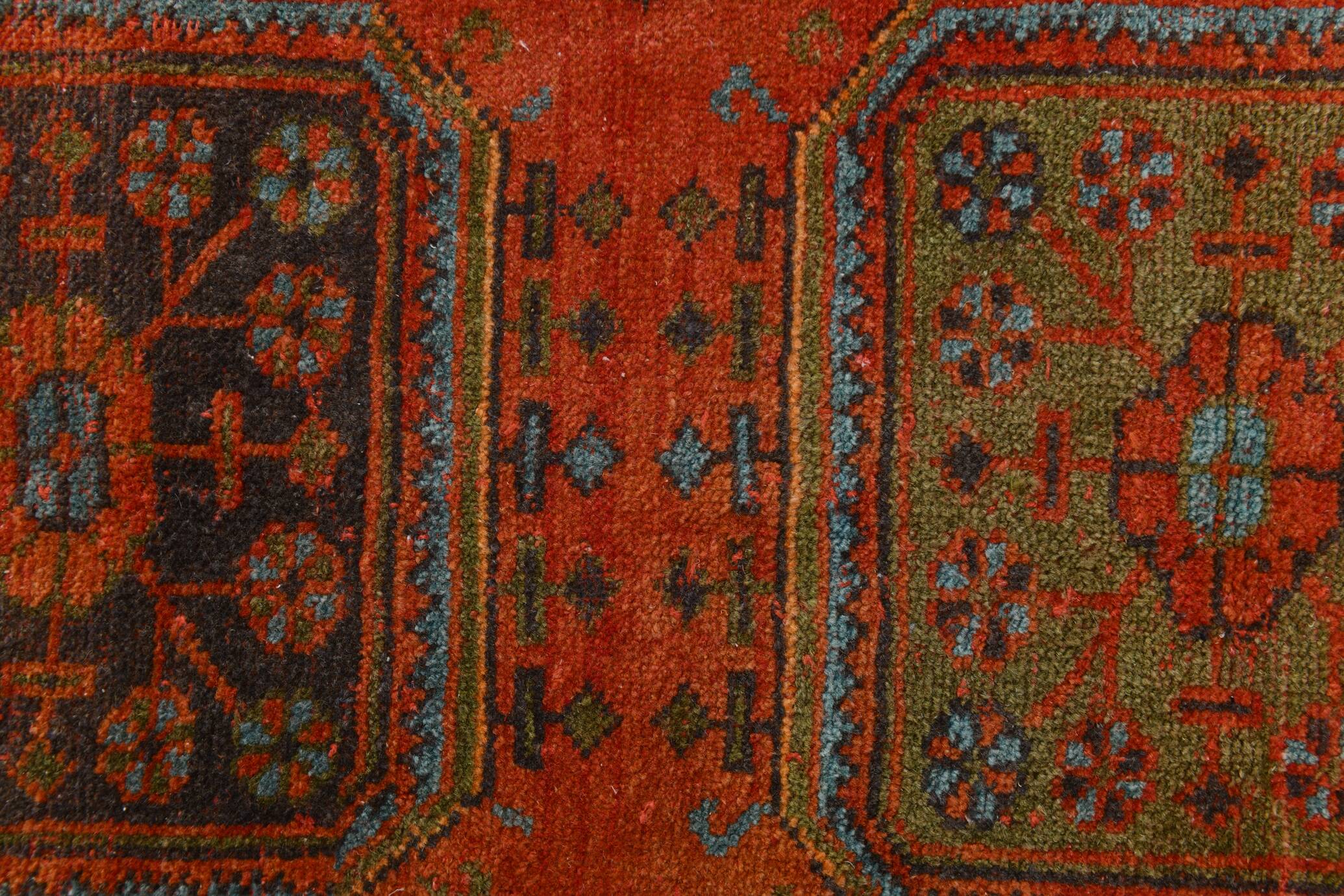 3x9 Pumpink Orange Vintage Turkish Runner Rug, 78x288Cm SK 23570
