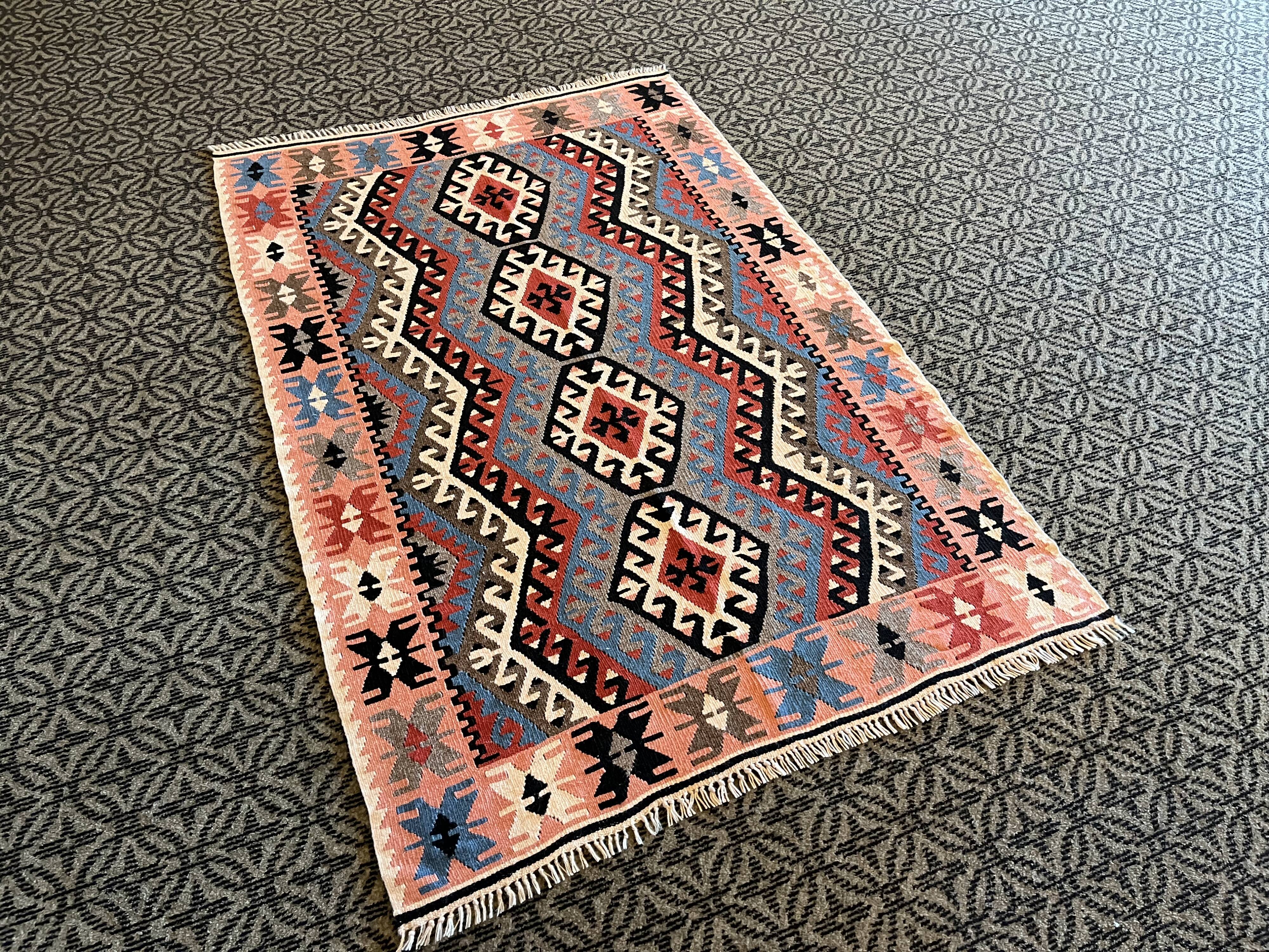 Handmade Colorful Kelim Carpet