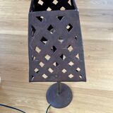 Openwork sheet metal lamp