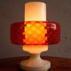 Czechoslovak Colored Glass Table Lamp by OPP Jihlava, 1970s