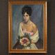 Portrait de dame peint en Italie du XXe siècle