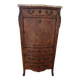 Louis XV style secretary in marquetry and marble