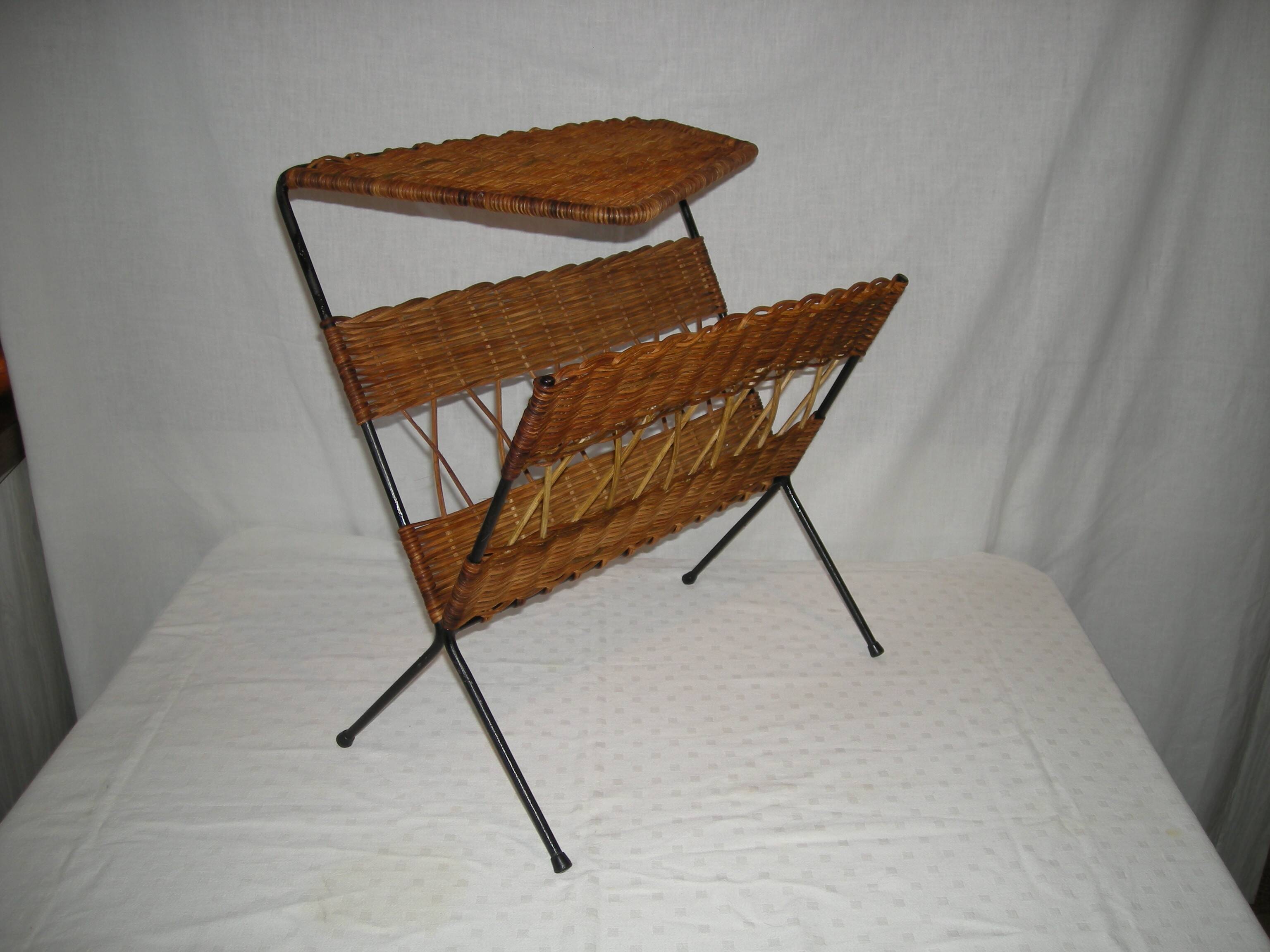 Magazine holder and tablet from the 50s