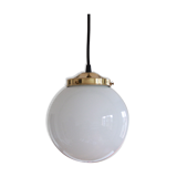 Suspension globe opaline white glass ball glass school administration 20 cm