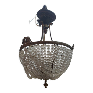 ancien lustre en bronze