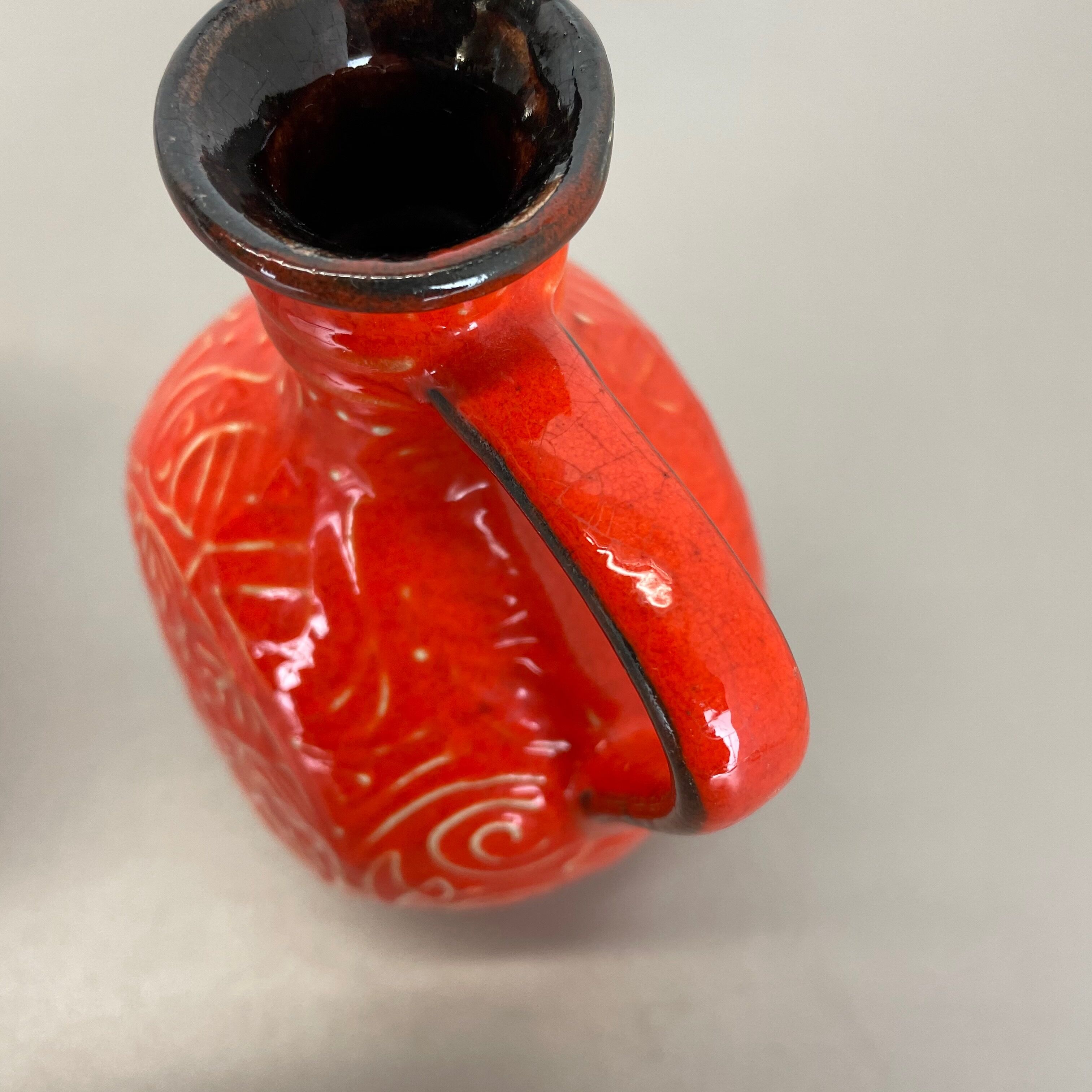 Set of 2 fat lava pottery vase made Bay Ceramics, Germany