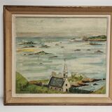 Tableau à l'huile par Brunel 1958