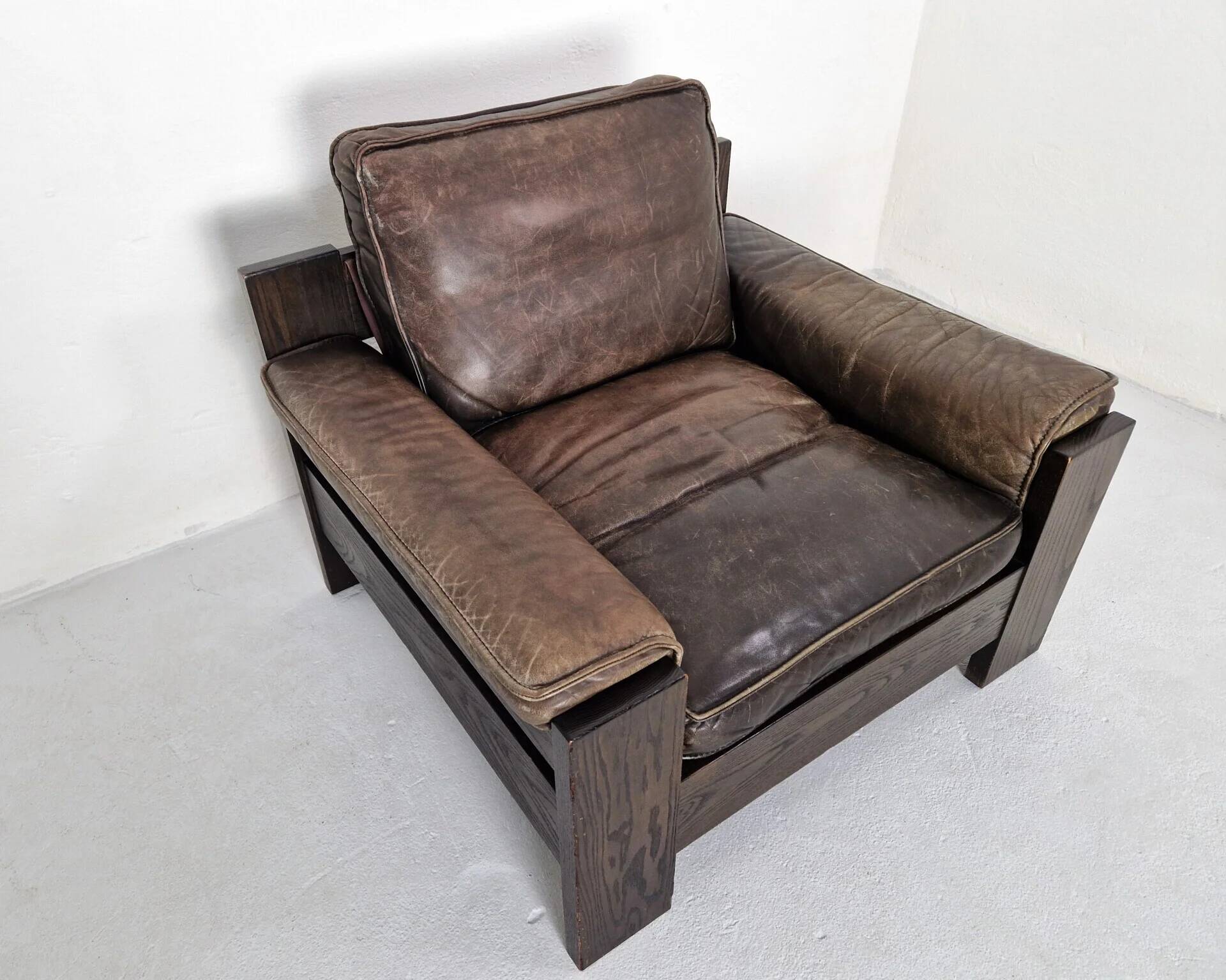 Brutalist armchair by Harry de Groot for Leolux, 1970s