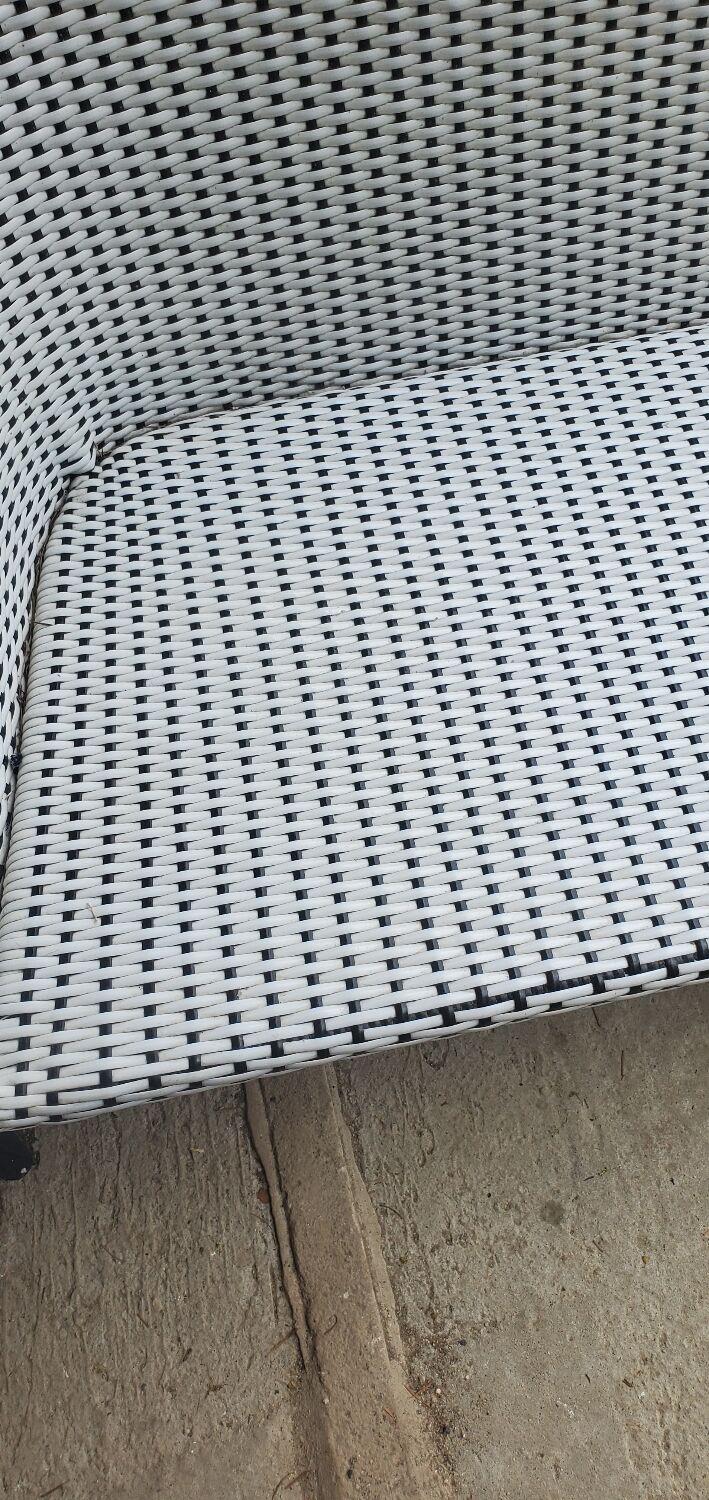 Black and white garden lounge