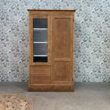 Display cabinet with hanging space
