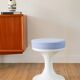 Tulip stool in Plastic and Wool, Baby Blue, Space Age Design, 1970