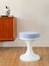 Tulip stool in Plastic and Wool, Baby Blue, Space Age Design, 1970