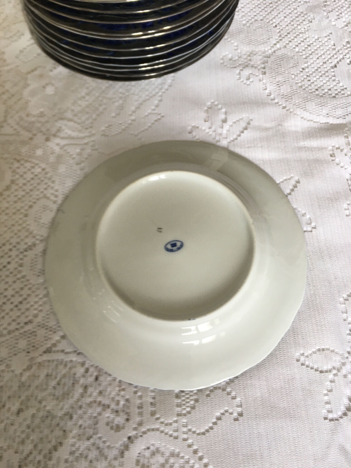 Set of 12 flat plates Romanian porcelain Dalba Julia