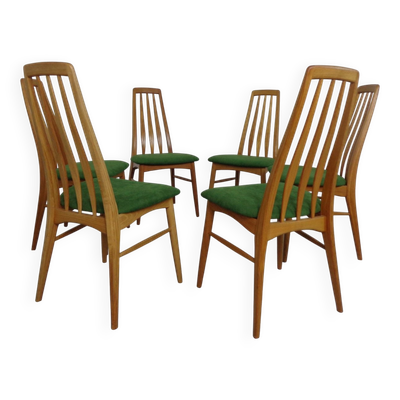 Eva Dining Chairs in Teak by Niels Koeefoed for Hornslet Møbelfabrik, Denmark, 1960s, Set of 6
