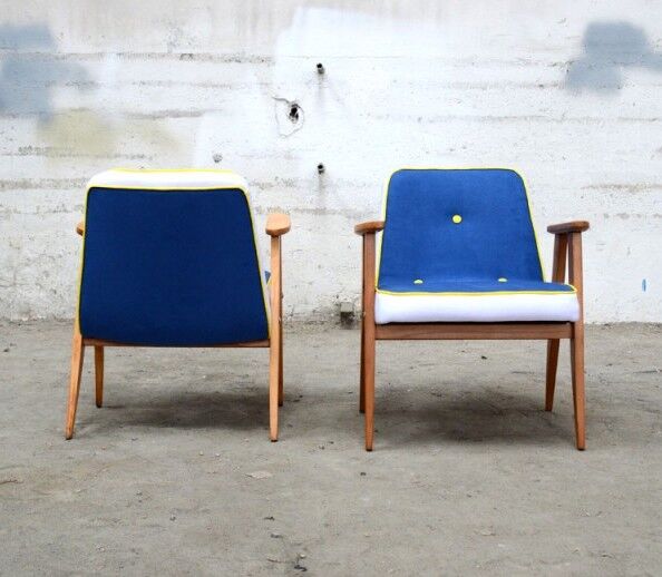 Chair of the 1960s Chierowski vintage blue