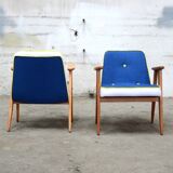 Chair of the 1960s Chierowski vintage blue