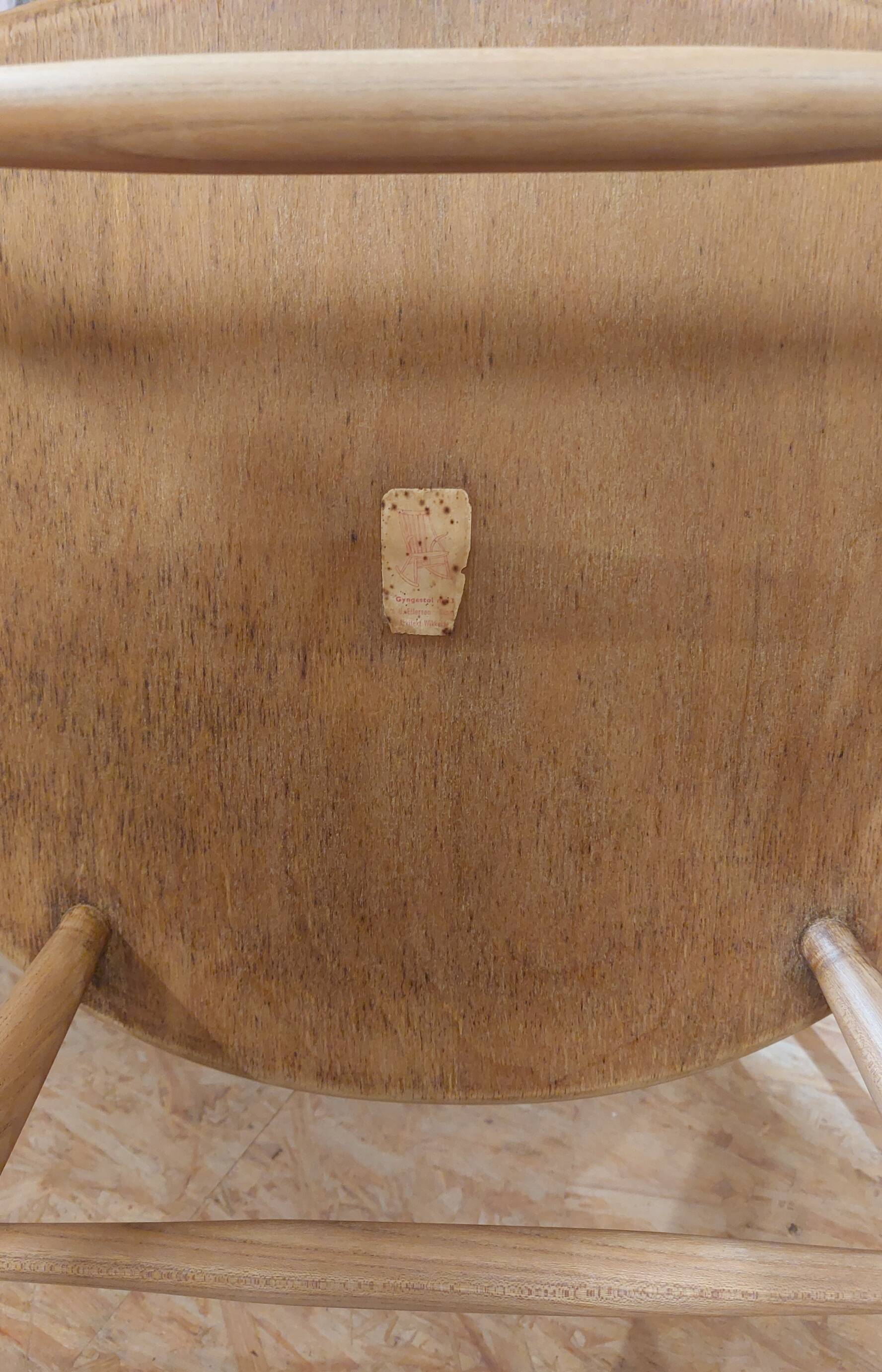 Scandinavian Rocking Chair by Illum Wikkelsø for Niels Eilersen, 1958