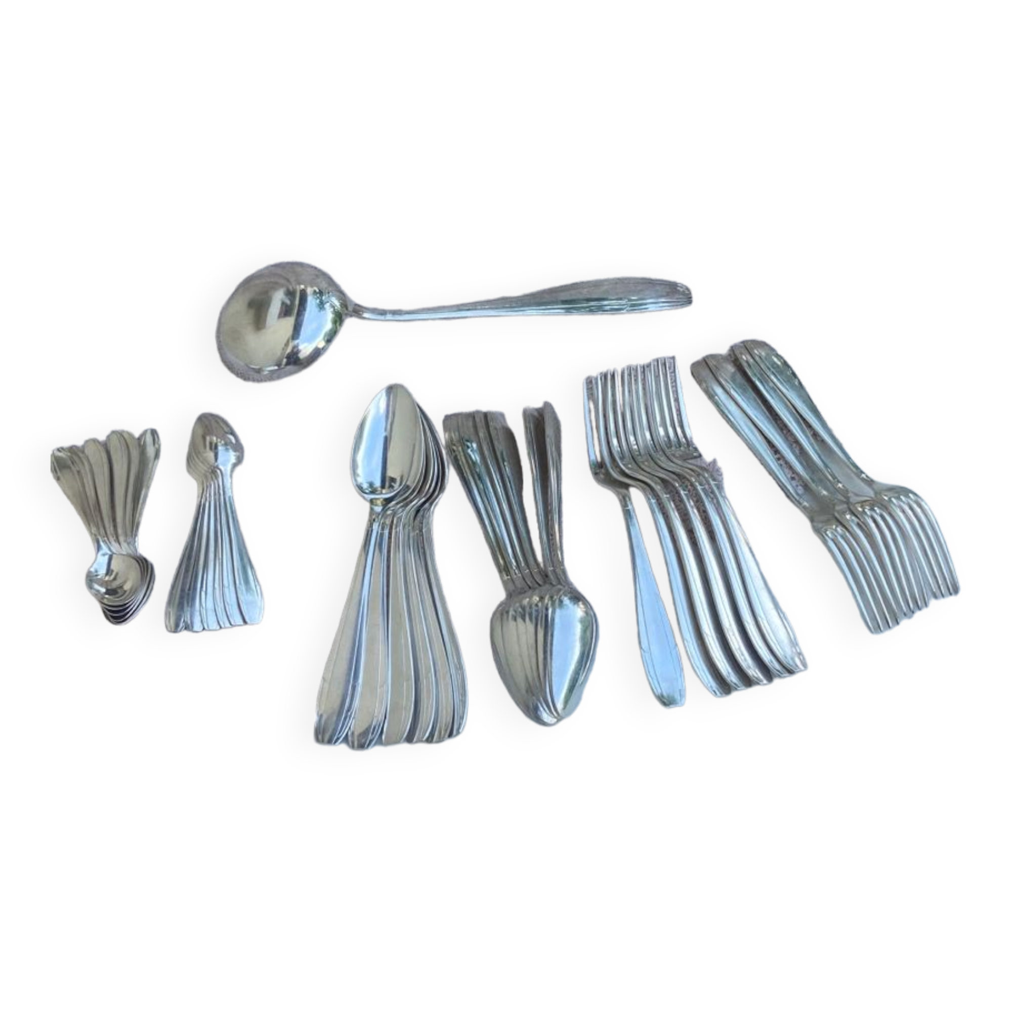 Apollo vintage 1950s silver-plated 35-piece cutlery set