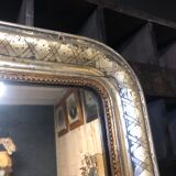 Gilded Louis Philippe mirror with decoration 120x77