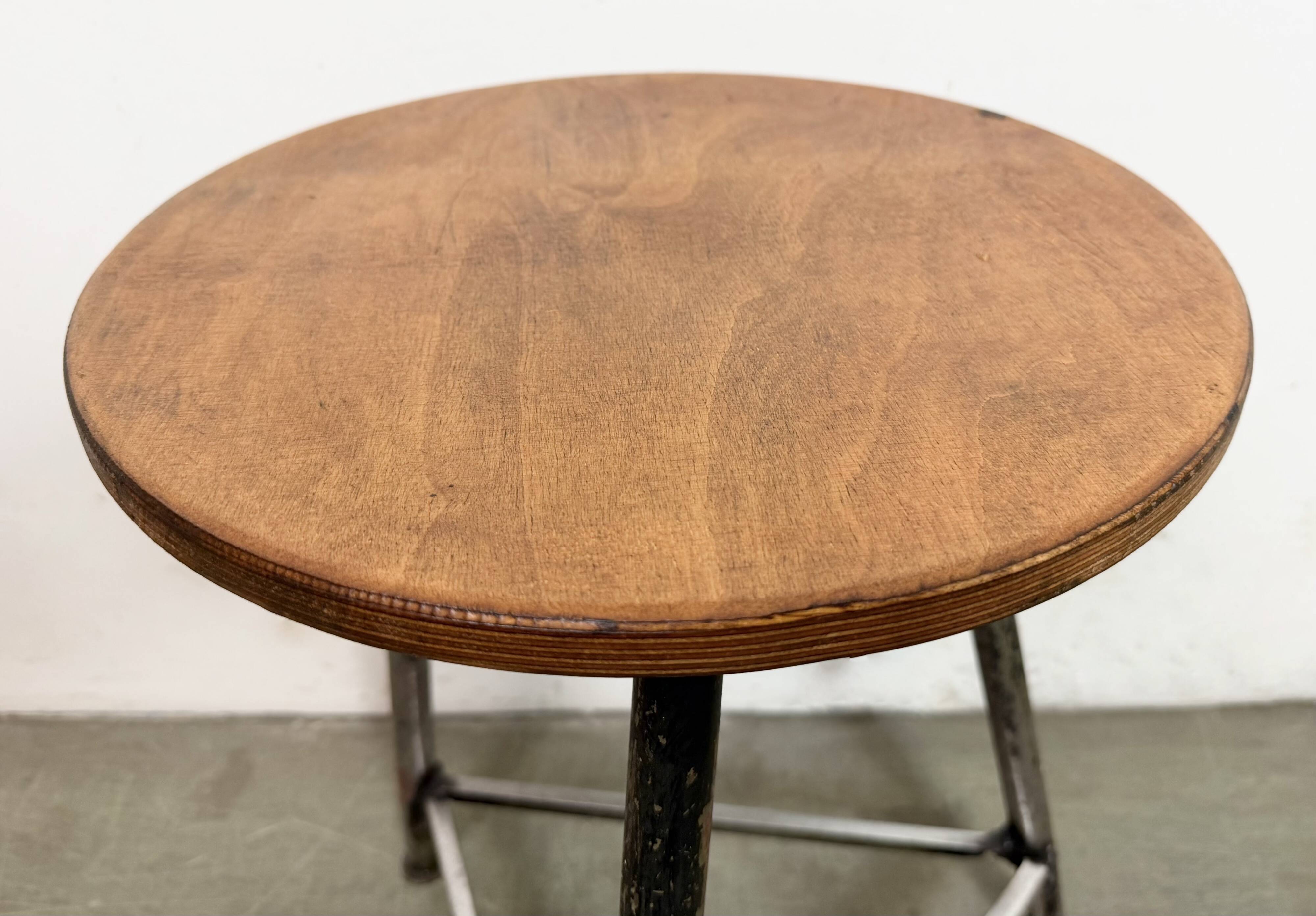 Black Industrial Workshop Stool, 1960s
