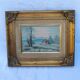 Small old painting signed