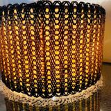 Vintage sisal / jonc de mer pendant light circa 1970's