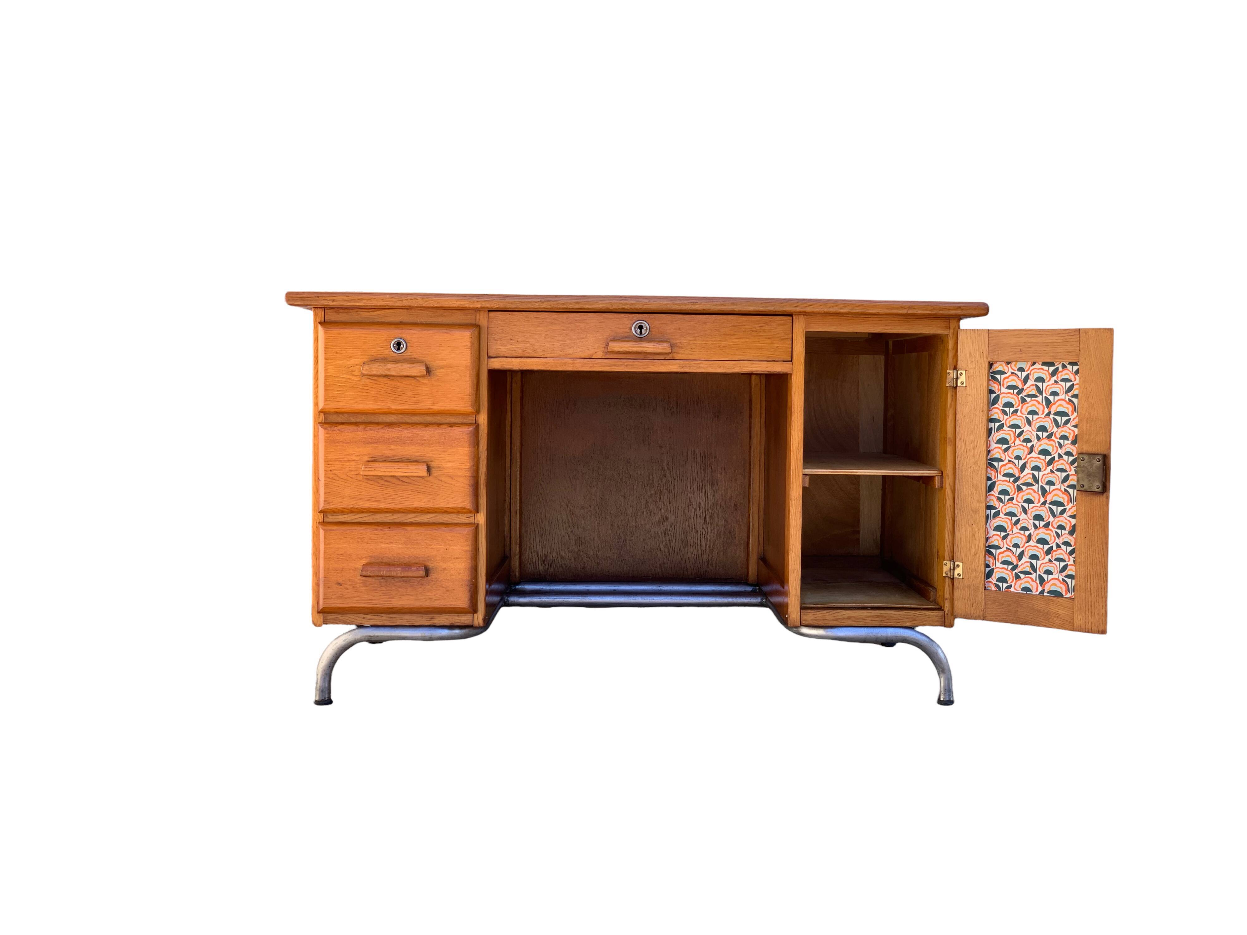 Office schoolmaster 1950 solid oak