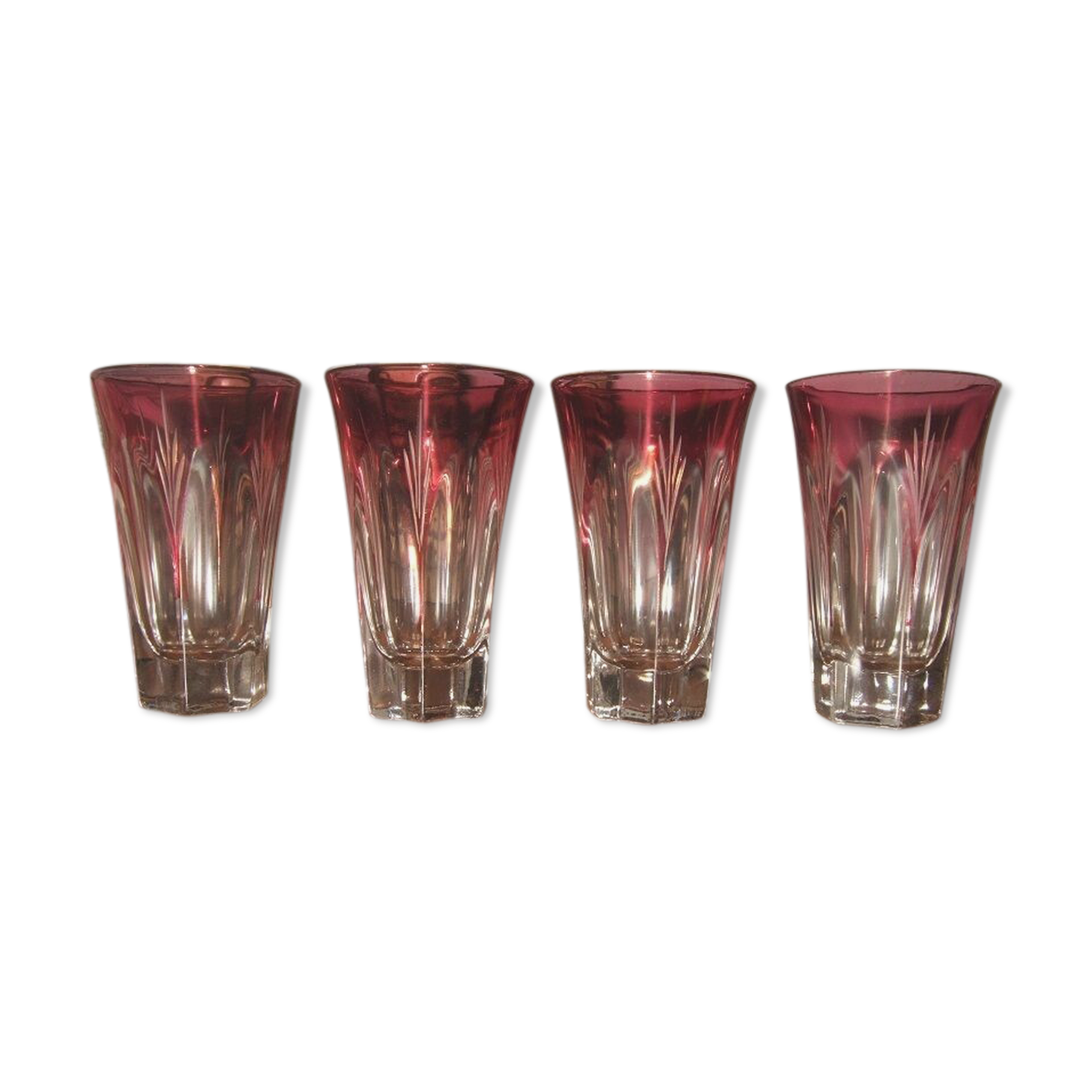 Set of 4 Italian alcohol glasses from the 1950s