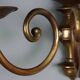 Antique wall sconces in gilded bronze, 3 lights, Italy, 20th century.