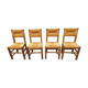 4 chaises paillées années 50