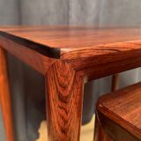 Pair of rosewood tables 64 B, designed by Erik Riisager Hansen, Haslev Møbelsnedkeri, Denmark, 196